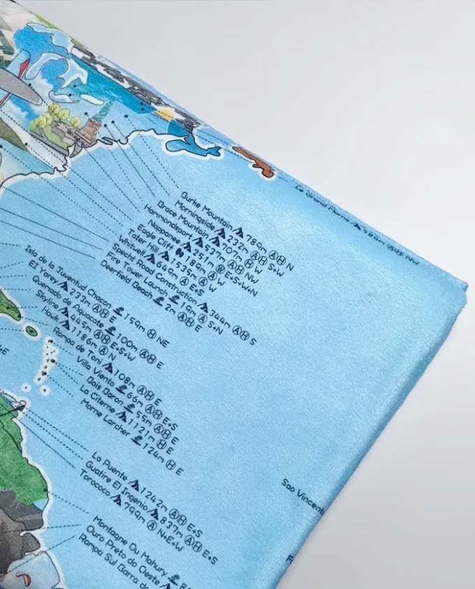 Paragliding Towel Gift Map